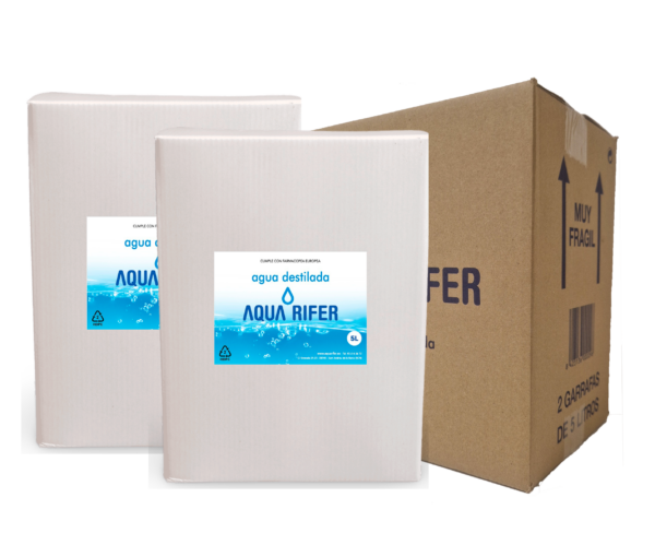 CAJA 2 BAG IN BOX 5 L - Agua Destilada - Aquarifer