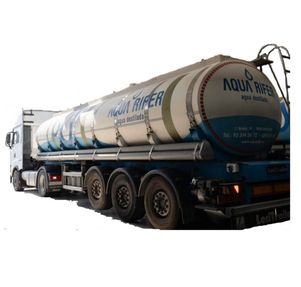 Agua Destilada a granel - Camión cisterna Agua destilada AQUARIFER